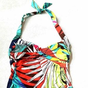 Ann Cole Signature Tankini Top Swimsuit Halter